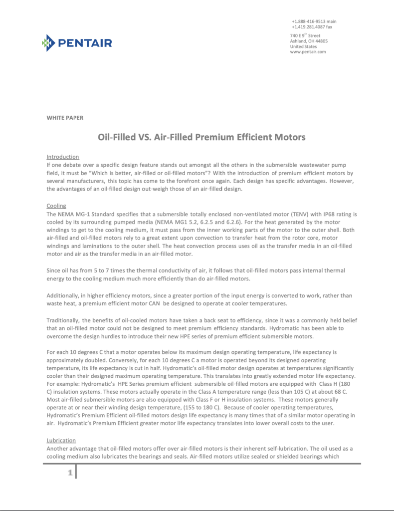 Oil-Filled vs Air-Filled Motors